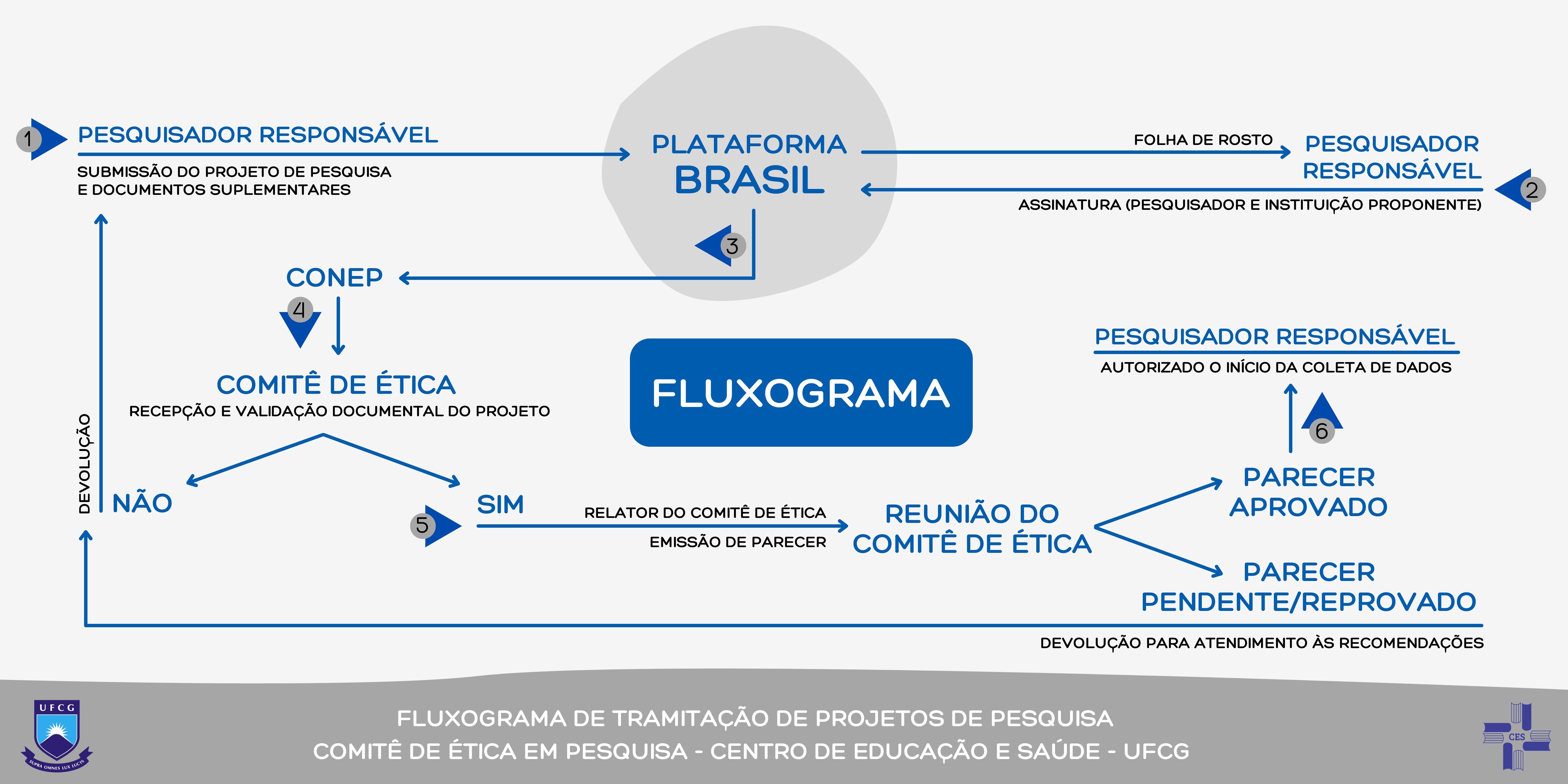 fluxograma de tramitação de projetos de pesquisa